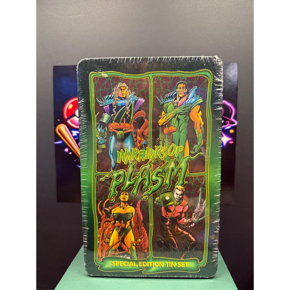 1993 Warriors of Plasm Special Edition Tin Set Defiant Trading Cards Sealed 1993